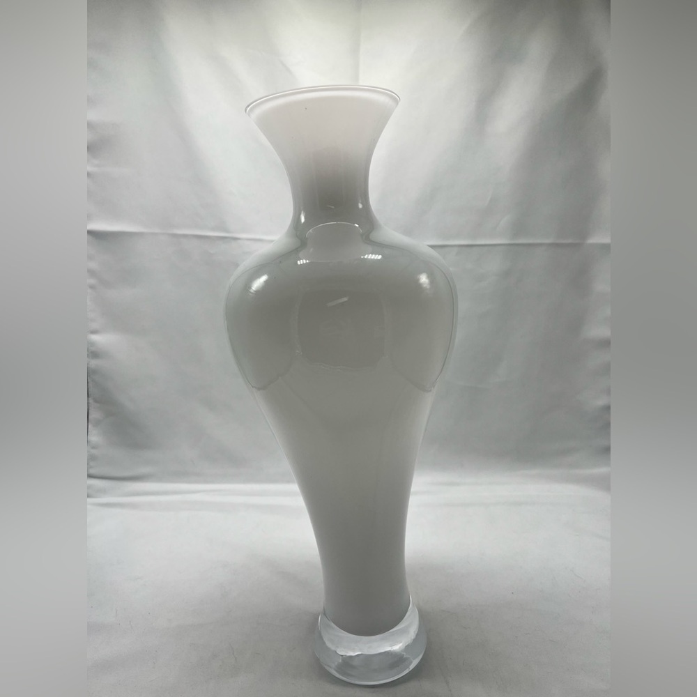 Elegant White Glass Vase
